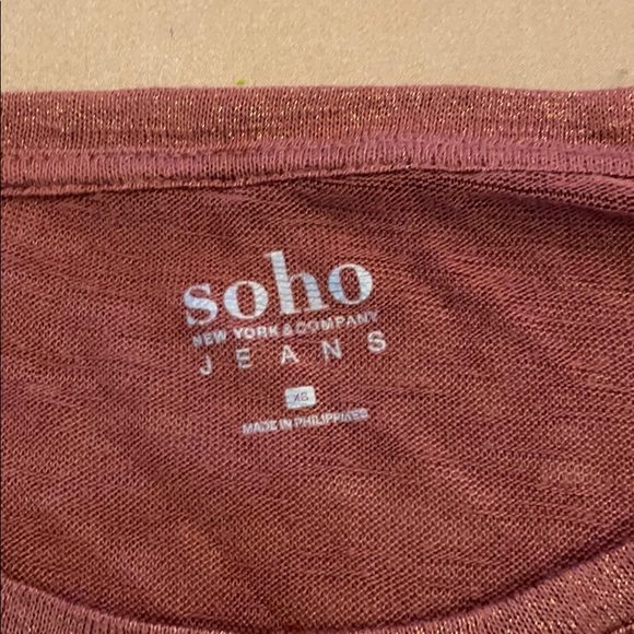 Rose gold tie front top - Picture 3 of 5